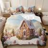 Candy Castle Pattern 3D Printed Bedding Cover Dreamy Princess Style Duvet Cover Set For Teens Adults Quilt Cover Set Pillowcases