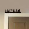 1PC Classic Metal "LOVE YOU BYE" Sign - Geometric Wall Art for Living Room, Indoor Wall Decor - Unique Home Decoration & Gift Idea for Valentine's Day