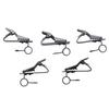 Plouluyt 5-Piece Ring Mini 7.5mm Microphone Clip Holder, Practical for Tie Clips and Collar Clips (Black)