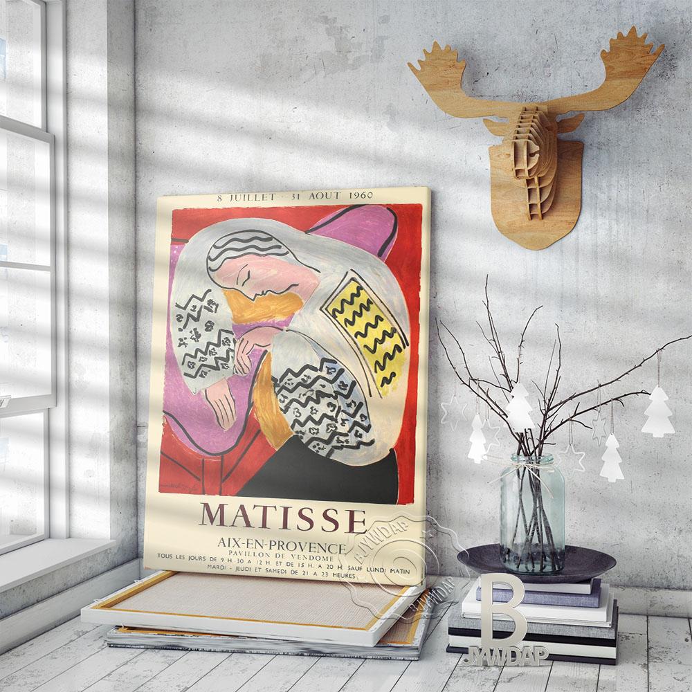 Henri Matisse Aix-En-Provence Poster, Matisse A Person Hands Propped Up On A Table Sleeps Art Prints, French Vintage Home Decor No Frame