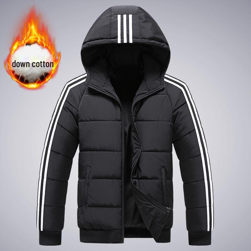 Мужская приталенная куртка с тремя полосками - модная повседневная хлопковая куртка на осень/зиму 2022 года