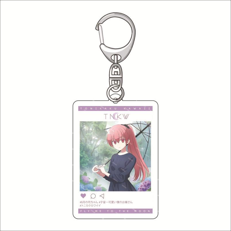 Fly Me To The Moon Yuzaki Nasa Anime Acrylic Fun Keychain Animation Related Products Girls Gifts Key Chain Bag Charms Pendant
