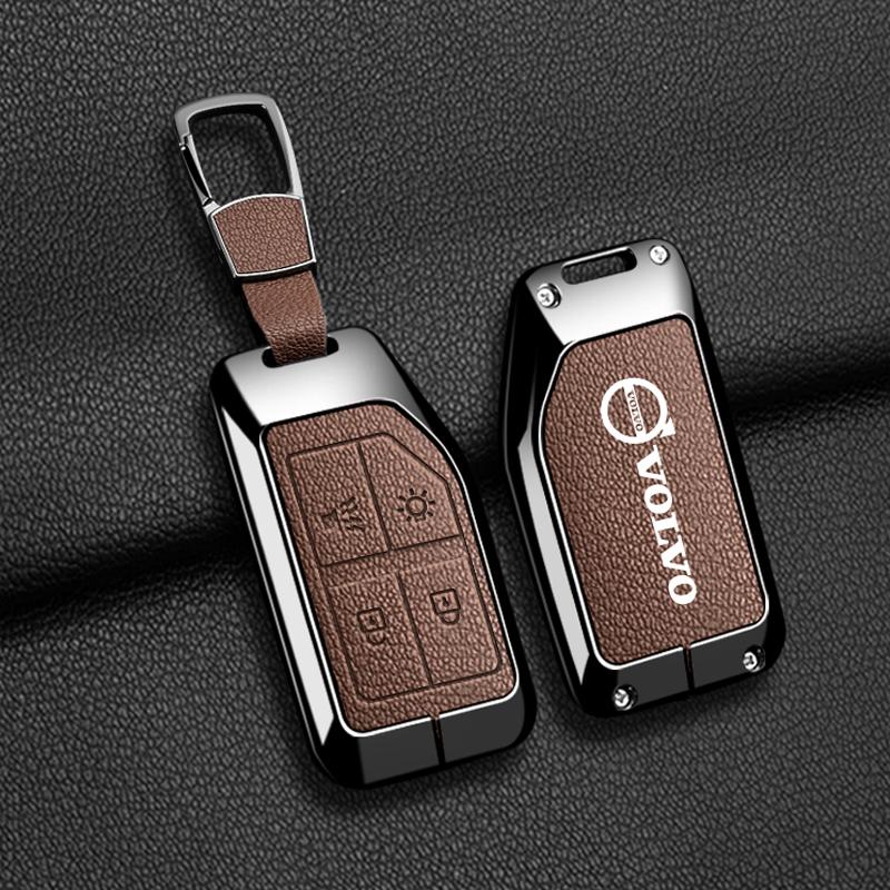 Zine Alloy Car Key Case Cover Shell Holder For Volvo FH16 RC FM EVRO 6 fh CARGO 555 FM Heavy Truck Remote Protection Accessories