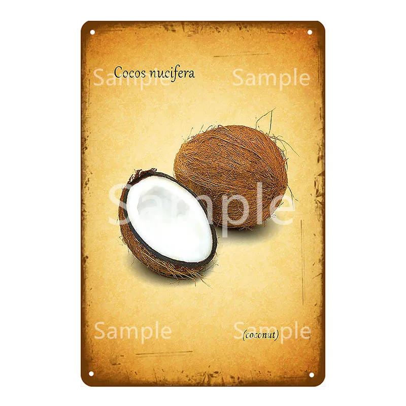 Памятная доска Thatchers Фрукты Бананы Металлическая вывеска Винтажное украшение фермы Домашний декор Наклейка на стену Магазин Живопись Постер для ресторана YL168