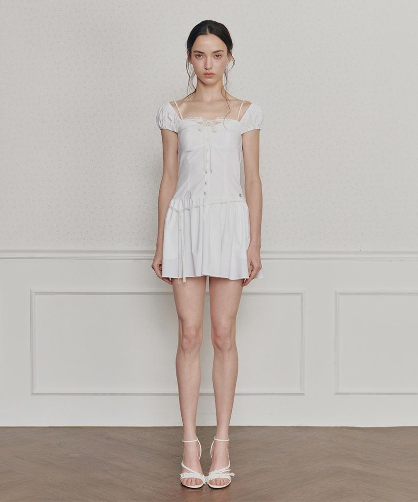 Pain Or Pleasure Wendy Ribbon Dress White