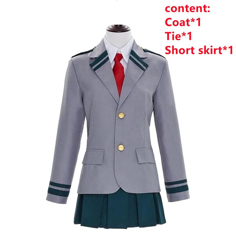Аниме My Hero Academia Midoriya Izuku Bakugou Katsuki Косплей Костюм Очако Урарака Boku no Hero Academia Комплект униформы на Хэллоуин