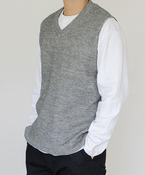 BYMONO [Big Sizes Xl-6Xl] Mono All Day Knit Vest