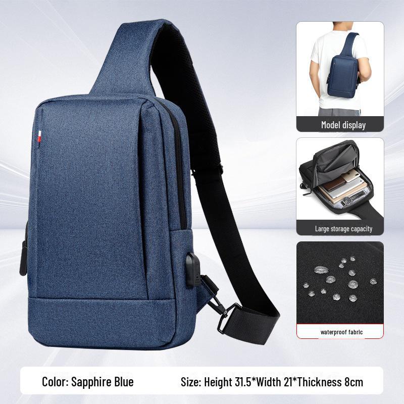 Высококачественная водонепроницаемая сумка-мессенджер для мужчин и женщин из трансграничной моды - модная повседневная дорожная сумка через плечо на груди.
