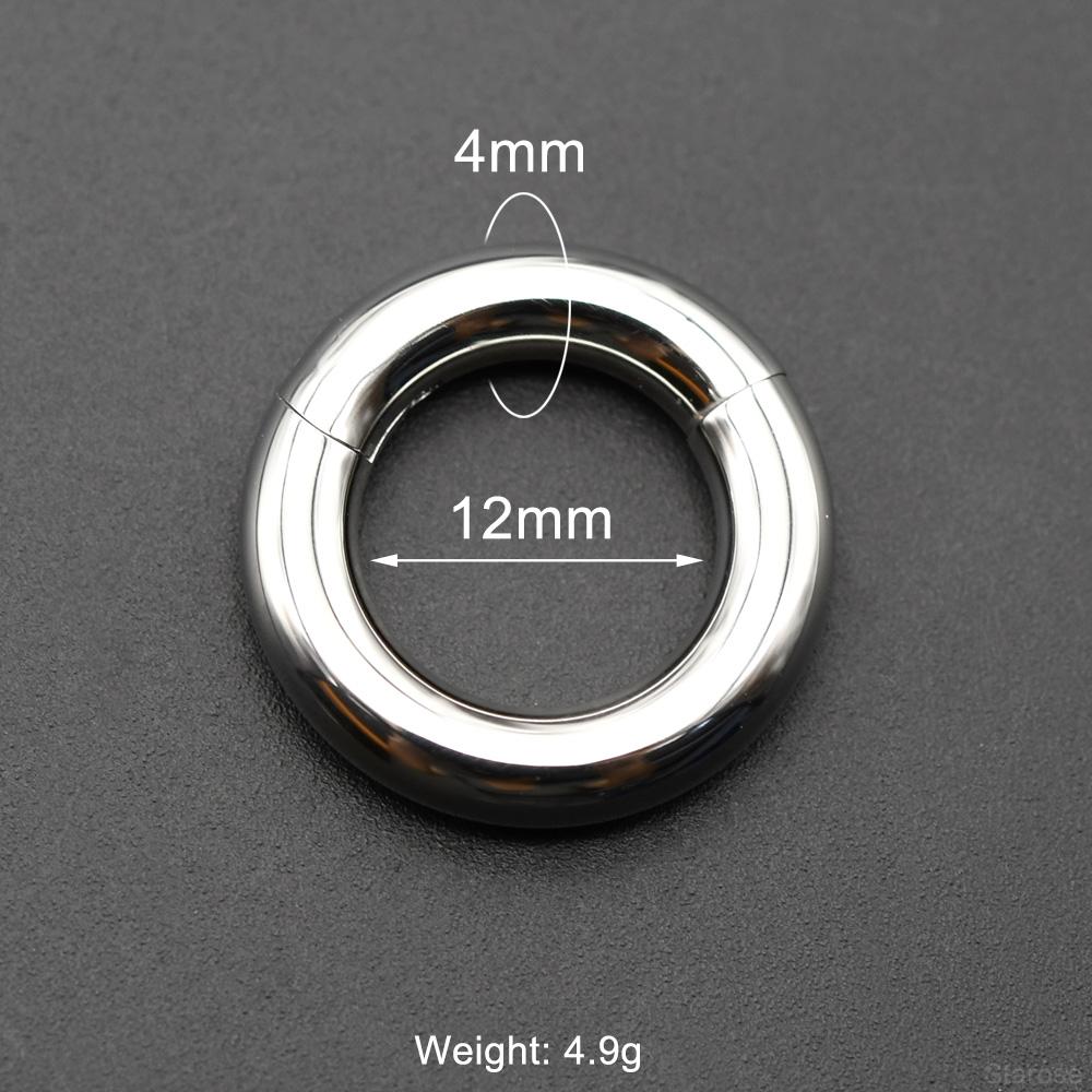 Smooth Hinged Stainless Steel Segment Hoop Ring 00G Large Size Septum Clicker BCR PA Piercing Nose Ring Ear Stretcher Weights