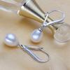 Серьги-капли из натурального пресноводного жемчуга, Элегантные серьги из настоящего жемчуга с золотым покрытием, Серьги с белым жемчугом, Изысканные ювелирные изделия, Подарки на день рождения