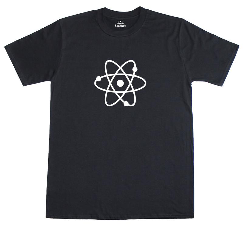 Unisex T-Shirt Atom Science Geek Nerd Regular Fit Cotton Tee Geometric Print