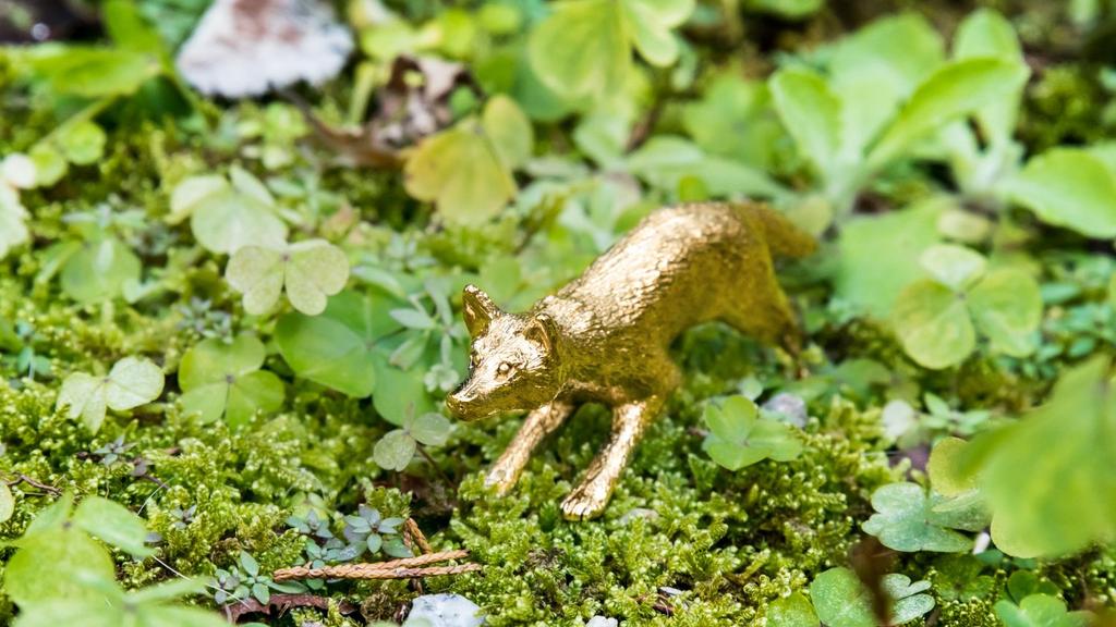 Коллекция британских художественных фигурок животных Fox, позолоченных в 22 карата