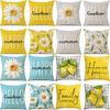 Spring and Summer Pillowcase Bedroom Living Room Sofa Pillowcase Linen Floral Decoration Pillow Cushion