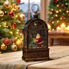 Christmas Music Box Ornament Lantern Night Light Crafts Lighted Desktop Statue