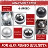 6-ступенчатая ручка механической коробки передач автомобиля, хромированная ручка переключения передач автомобиля, рычаг переключения передач, набалдашник для Alfa Romeo Giulietta 2010-2019