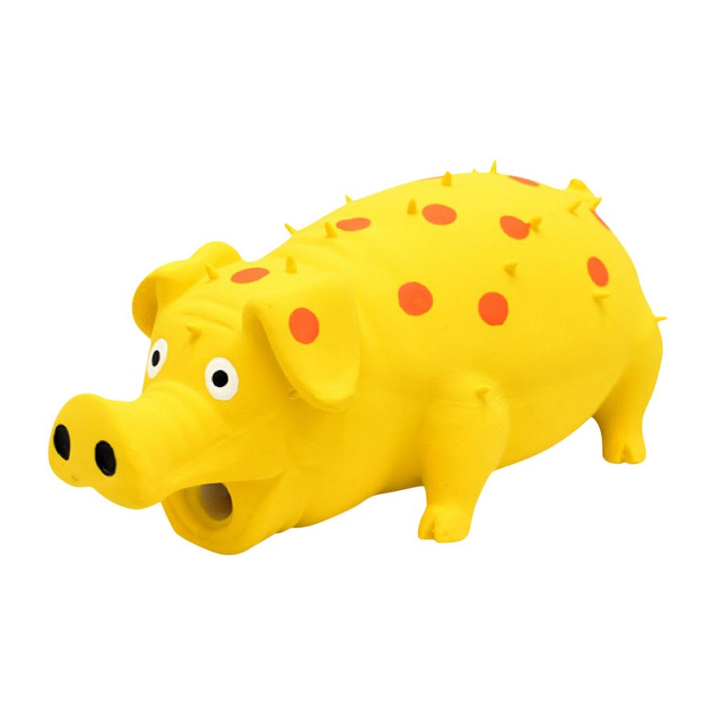 Латексная высокоэластичная декомпрессионная игрушка с хлопковым наполнителем, игрушка для собак, игрушка для домашних животных, устойчивая к жеванию и скрежетанию зубов, обучающая свинья, звук для домашних животных