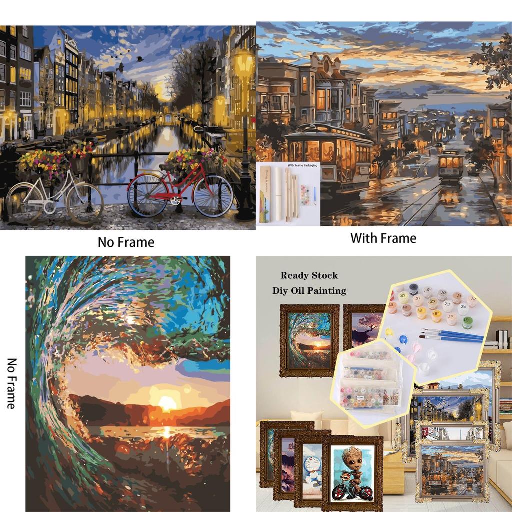 Изысканный набор для рисования по номерам своими руками для детей и взрослых с экологически чистыми акриловыми красками