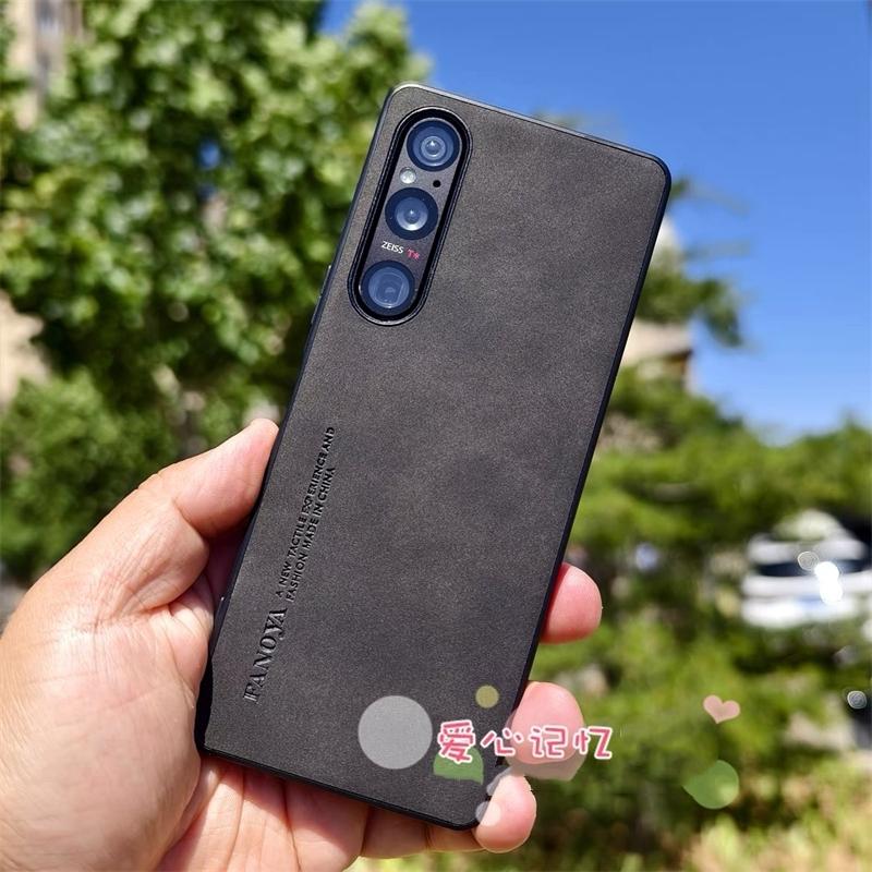 Чехол для Sony Xperia 1 VI 10VI 5 V Роскошный матовый кожаный задний чехол для телефона для Xperia 1V 5 IV 10V Силиконовый чехол Ударопрочный бампер