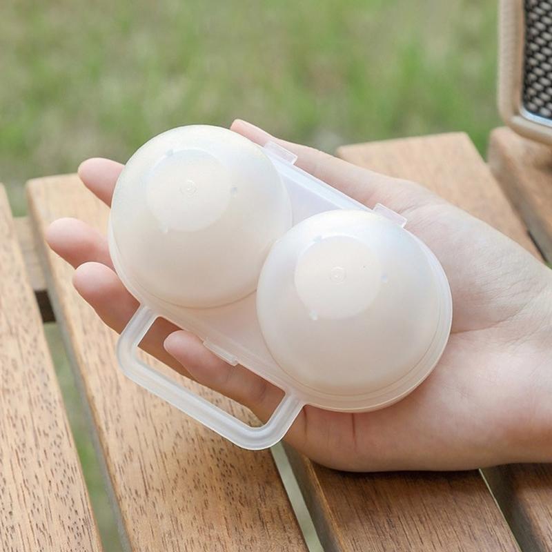 Портативный ящик для хранения яиц с 2 сетками, пластиковый прочный контейнер для хранения яиц, экономит место в холодильнике, дозатор яиц с фиксированным размером