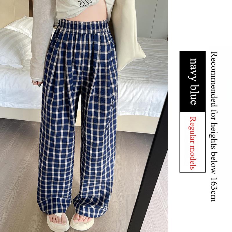 GMXIA Women's Fashion Casual Solid Color Print High Waist Pants & Capris