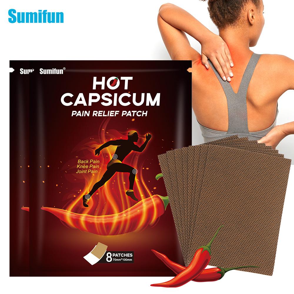 1 упаковка 8 штук пластырь для снятия боли в суставах Chili Plaster