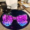 1pc Glitter BowChair Carpet for Office, Indoor Non-Slip Washable Polyester Fiber Carpet, Mat For Office, Machine Washable