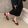 New Party Mid Heel Modern Sandals Buckle Strap Adult New Brand Women's Shoes Solid Shallow Square Heel Fashion Women's Sandals