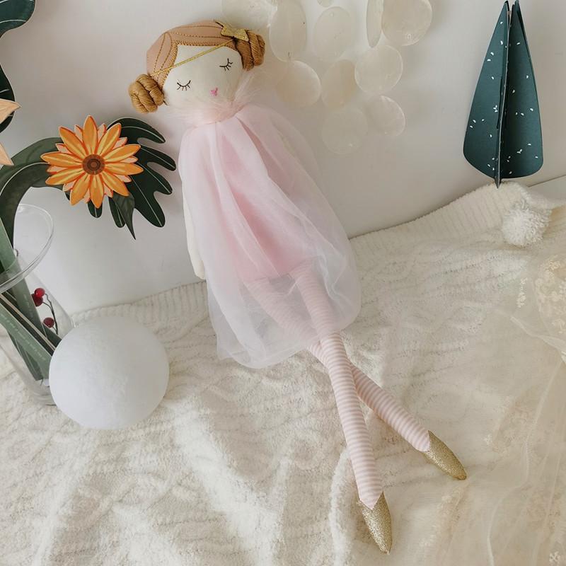 Angel Stuffed Doll Toy Soft Elegant Plush Doll for Little Girls for Birthday Gift Room Decor Po Props for Infants Toddlers