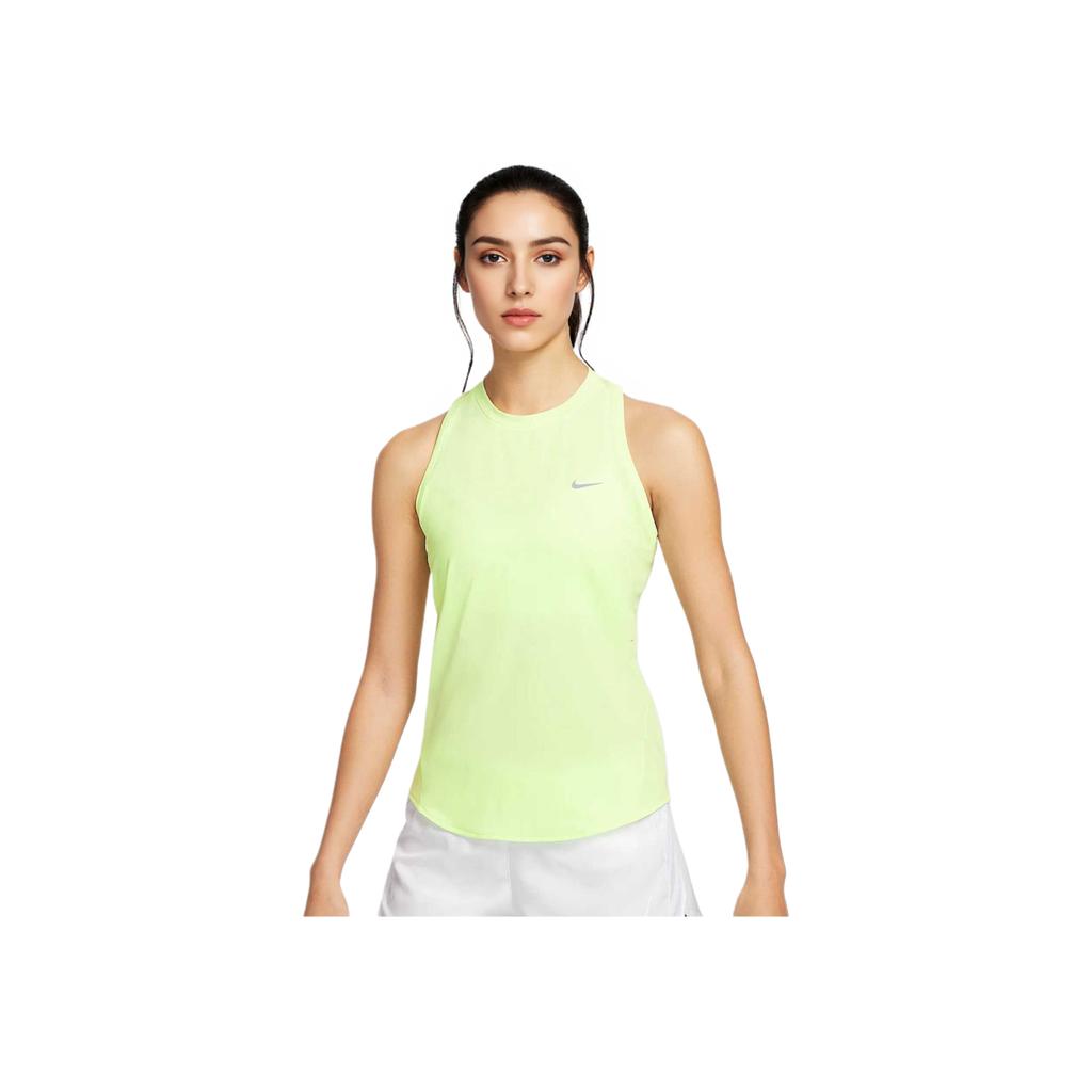 Nike Dri-Fit Удобный Приятный к коже Мягкий Универсальный Однотонный Топ-майка Женские топы Желтый HQ0621701