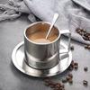 Креативная простая кофейная чашка из нержавеющей стали, кружка для воды, кофейная чашка, чашка для молока, чашка для завтрака, послеобеденный чай