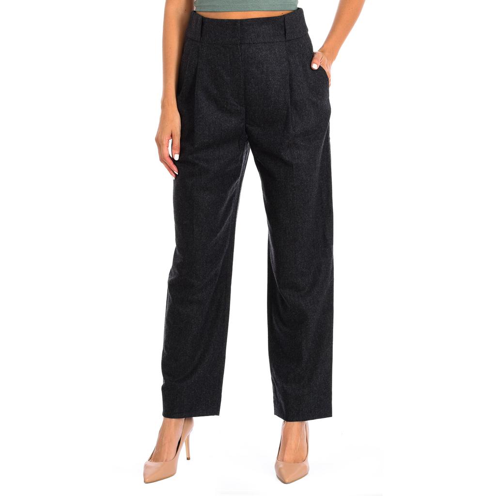 Женские расклешенные длинные брюки с прямым низом 1NP20T1M009