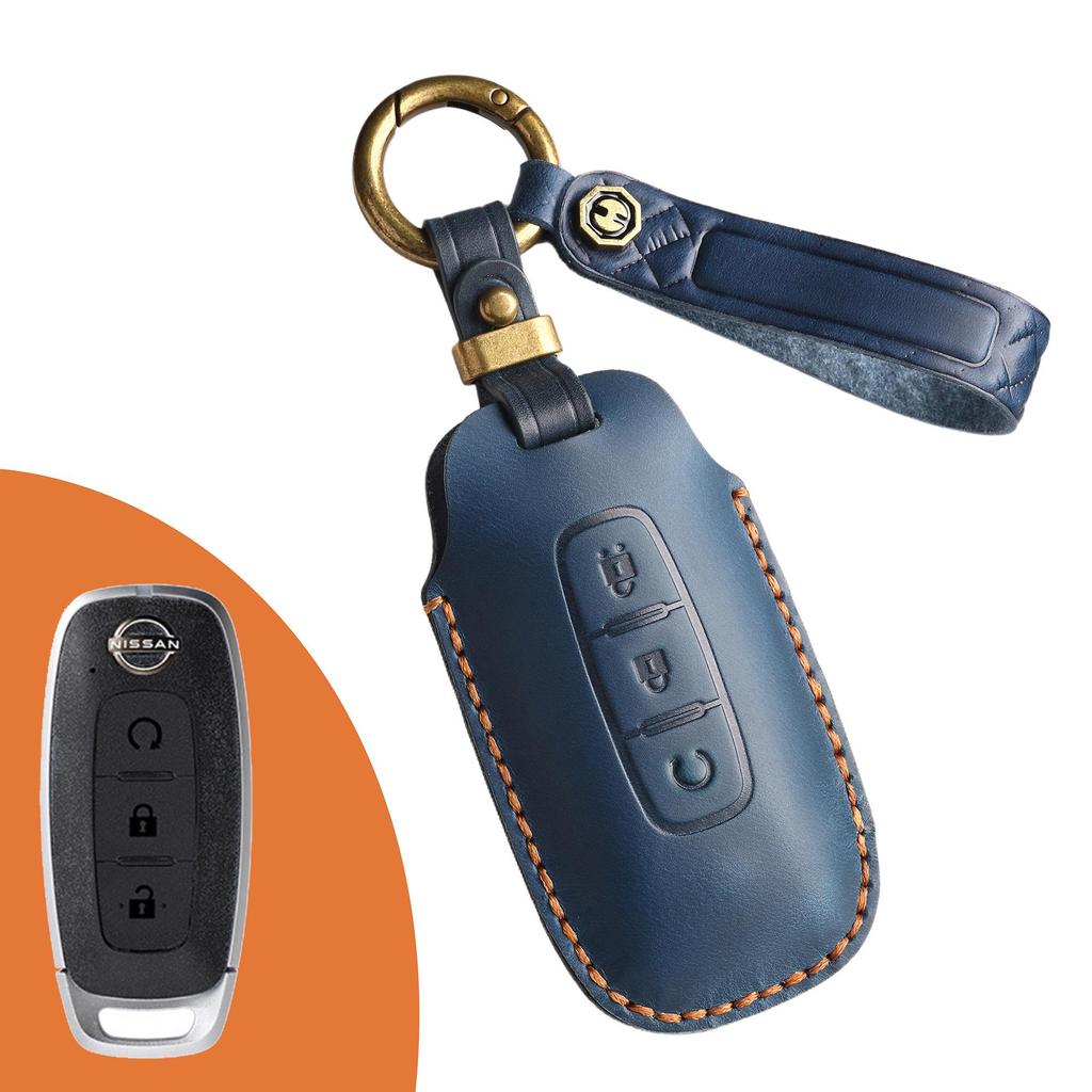 Кожаный чехол для ключа для новых моделей Nissan: Sylphy, Teana, Tanlu, Qashqai, Qijun, Jinke — стиль ретро с пряжкой