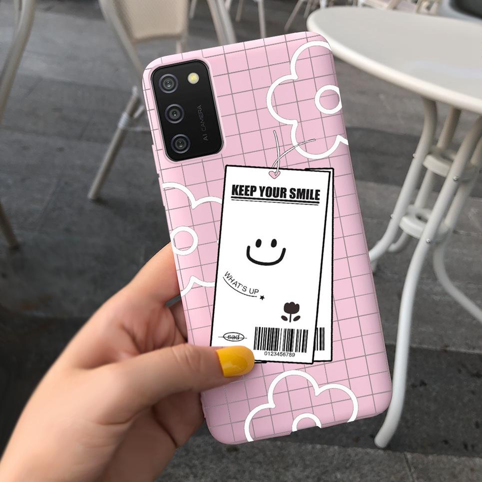 Women Fashion Girly Phone Case For Samsung M02S M02 Back Cover Rubber Pudding Bumper For Fundas Samsung Galaxy M02 Sodt Silicone