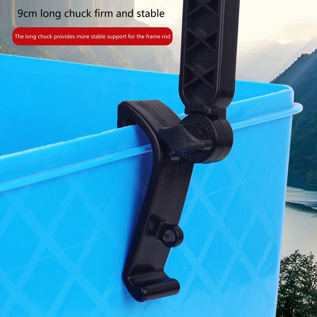 Fishing Pole Support Bucket Rod Holder Mount Bracket Portable Fishing Rod Stand Angle Adjustable Foldable Pole Holder
