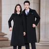 Teluoman Unisex Detachable Wool Blend Professional Long Coat
