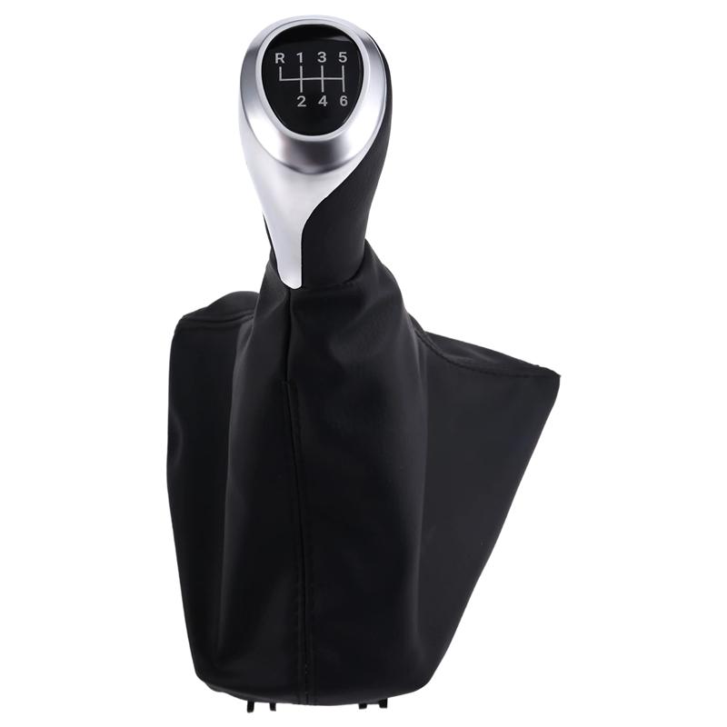 Car 6 Speed Manual Gear Lever Stick Shift Knob With PU Leather Dustproof Boot For BMW 1 3 Series F20 F30 2011-2016-A87Q