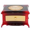 Dancing Girl Music Box Toy Jewelry Storage Box Gift Home Ornament Decoration (Red)
