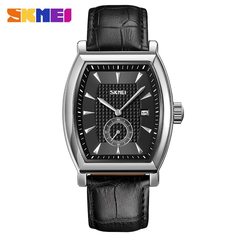 SKMEI 9306 Business Quartz Mens Watches Luxury Leather Date Calendar Waterproof Sport Men Wristwatches Clock Relogio Masculino