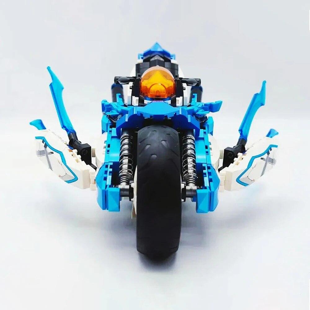 Технический MOC Speed Racing Future Мотоцикл Строительные блоки Городской мотоцикл Локомотив Модульные кирпичи Модель игрушки для детей
