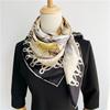 110*110 Cm Square Silk Scarf Women's Fashion Printed Small Neck Scarf Office Women's Hair Belt Folar Handkerchief Women's Handkerchief Shawl Scarf