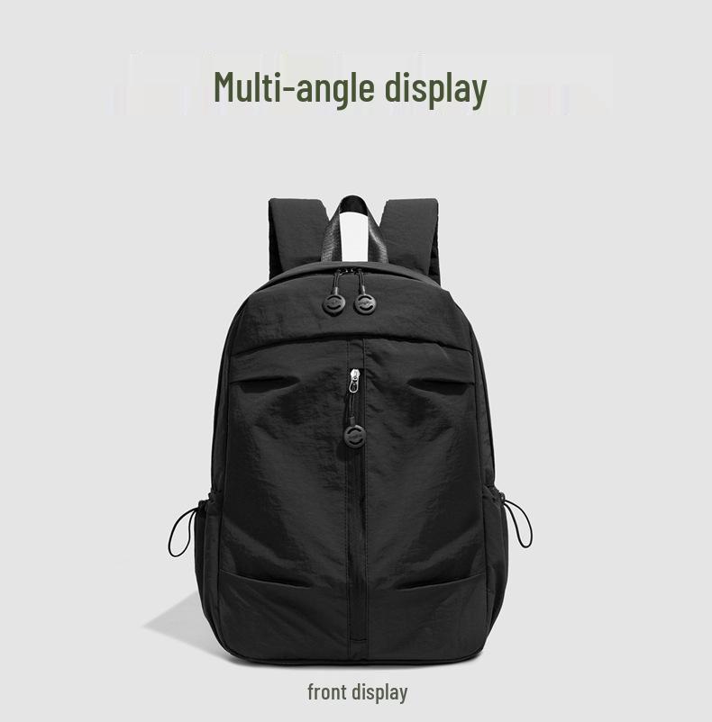 High Capacity Student Backpack – Versatile, Stylish, Lightweight Travel Bag In Solid Colors