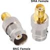 Boobrie 2 шт. BNC Female на SMA Female Коаксиальный Разъем BNC на SMA ВЧ Коаксиальный Адаптер Female на Female Разъем для Антенного Кабеля для SDR Радиолюбителя
