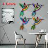4 Colors Room Garden Backyard Wall Decor Art Craft Sculpture Metal Hummingbird Home Decor