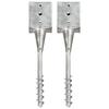 Day and Night - Day and Night Ground Spikes 2 Pcs Silver Galvanized Steel 12x12x56 Cm