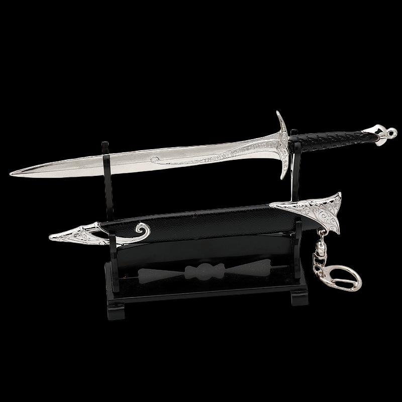 Металлический меч катана Гэндальфа 22 см Меч из фильма Кольца Рыцарский нож Железо Реальный размер Японская катана Меч самурая Косплей Детская игрушка Аниме подарок