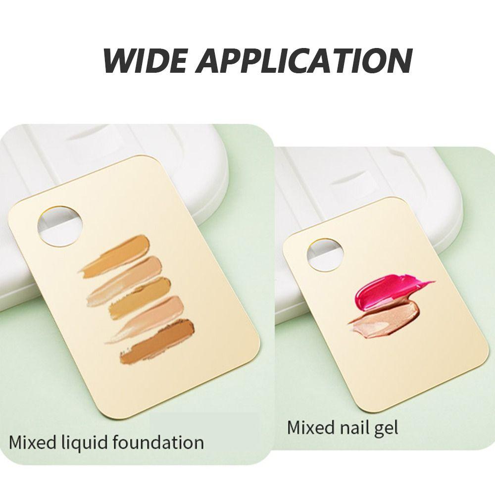 Plate witn Spatula Rod Makeup Palette Foundation Mixing Tray Blending Plate Nail Art Palette