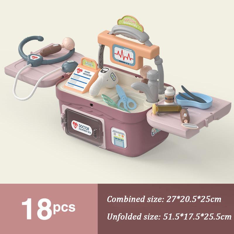 Baby Children Play House Toys Doctor Nurse Multifunctional Set Simulation Stethoscope Injection Portable Medical Kit