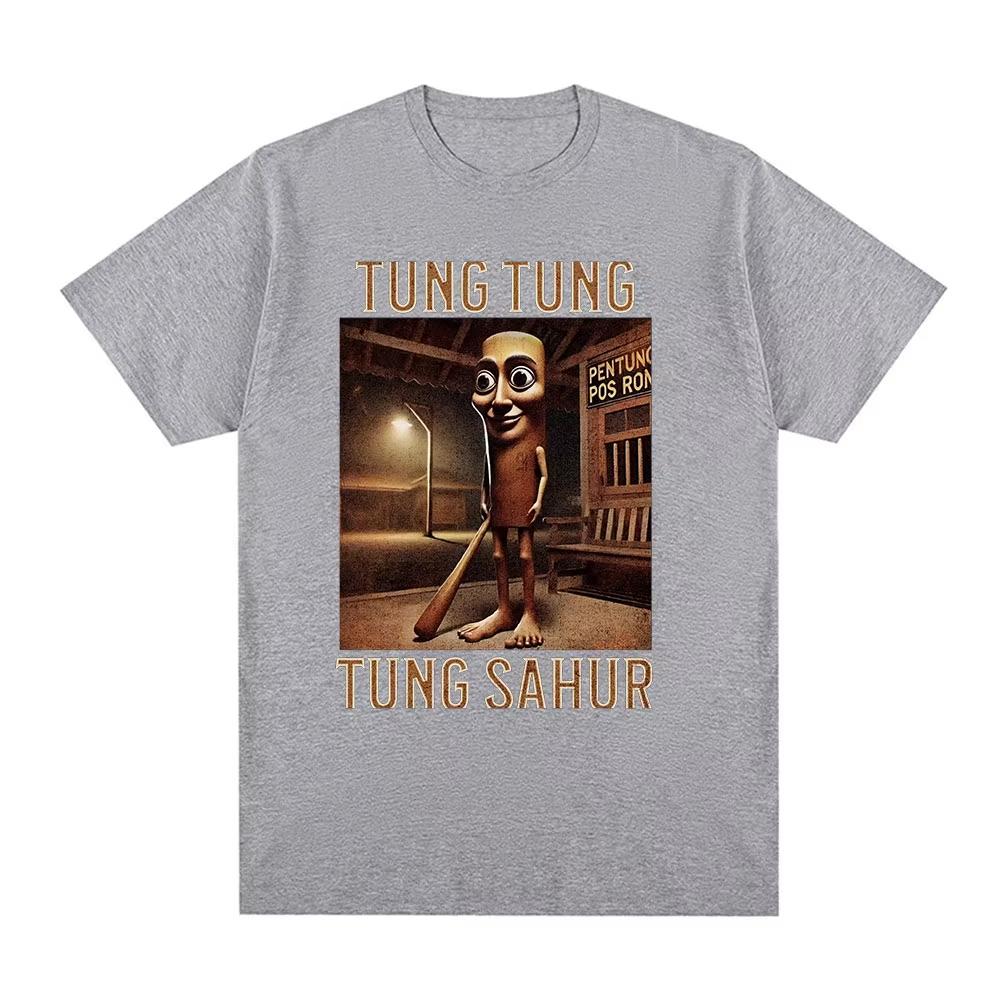 Летняя Тун Тун Тун Сахур Итальянский Маразм Смешной Мем Мужская Женская Футболка Мода Юмор Хлопок Футболки с Коротким Рукавом Повседневные Топы