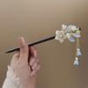 Handmade Flower Hair Sticks Ethnic Chinese Style Hair Chopsticks Winding Hairpin  for Disk Hair