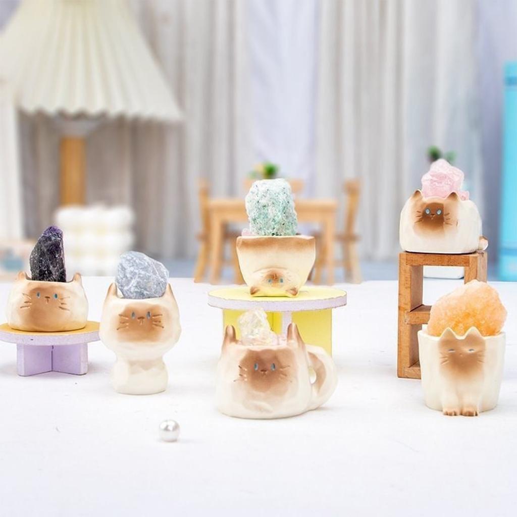 Кот Кристалл Слепой Модные Полимерные Поделки Со Значением Камня Украшения (Случайная модель)